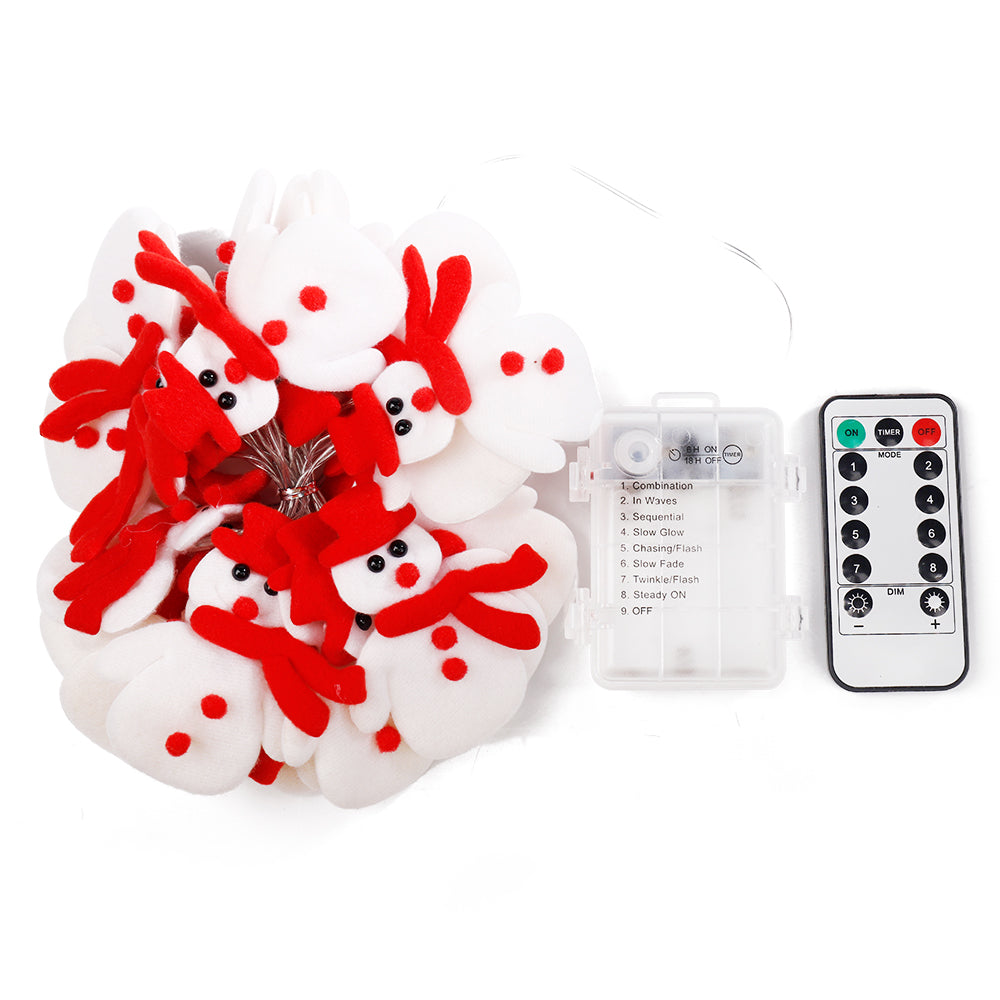 LED Christmas Snowman String Lights, for Holiday Party Decorations