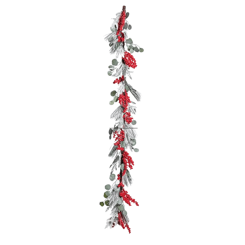 Christmas Wreath Red Berry Rattan