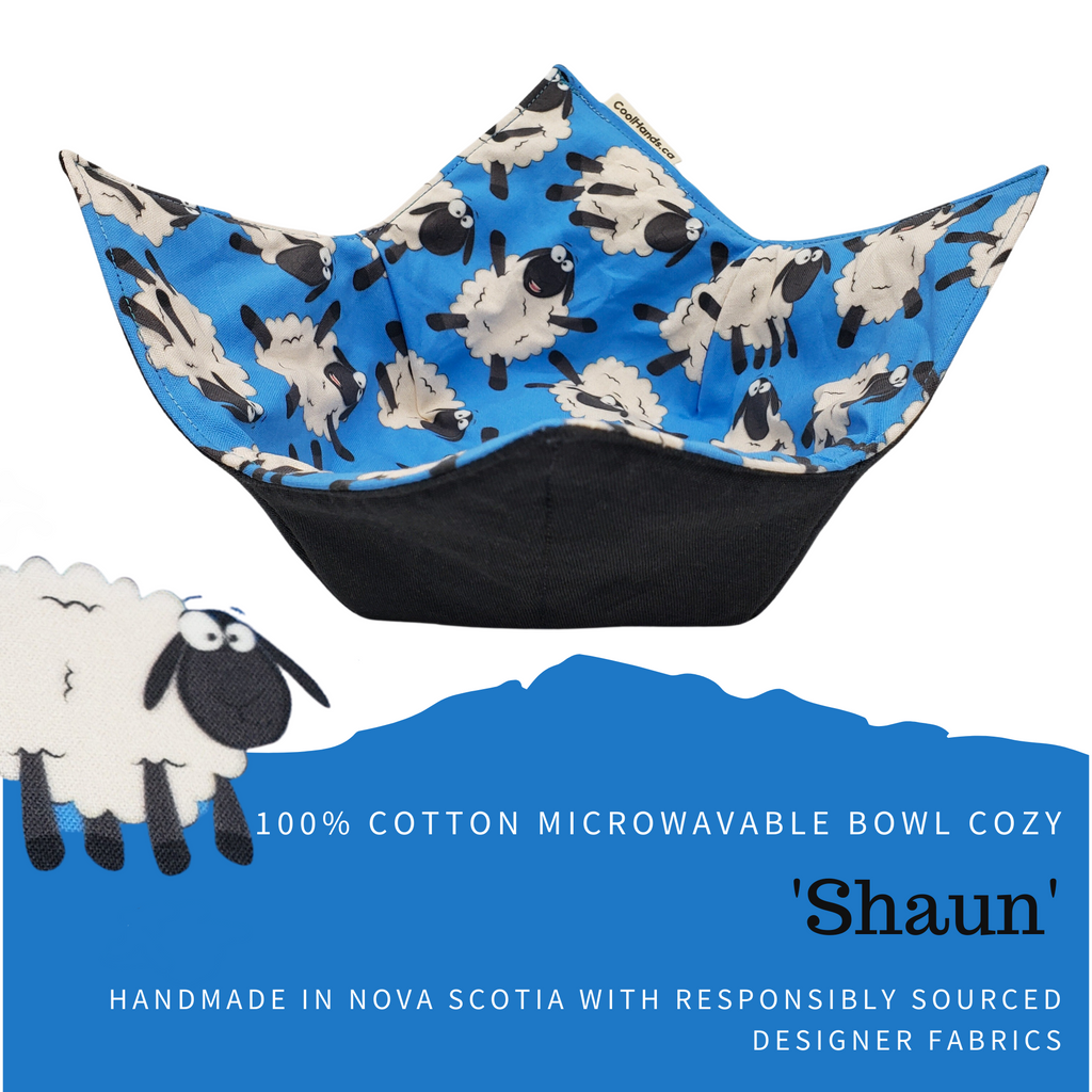 100% Cotton Microwavable Bowl Cozy - Shaun